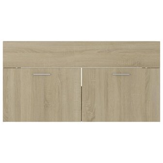 Wastafelkast 90x38,5x46 cm bewerkt hout sonoma eikenkleurig 5