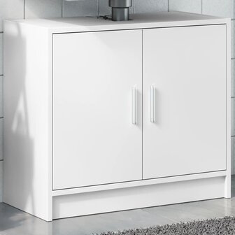 Wastafelkast 63x29x55 cm bewerkt hout wit 1