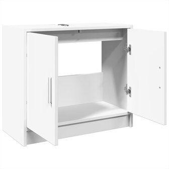 Wastafelkast 63x29x55 cm bewerkt hout wit 5