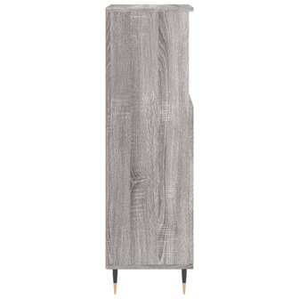 Badkamerkast 30x30x100 cm bewerkt hout grijs sonoma eikenkleur 7