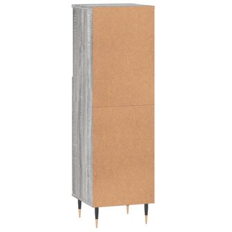 Badkamerkast 30x30x100 cm bewerkt hout grijs sonoma eikenkleur 8