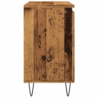 Badkamerkast 58x33x60 cm bewerkt hout oud houtkleurig 5