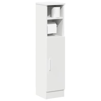 Badkamerkast met rolhouder 20,5x22x90 cm wit 1