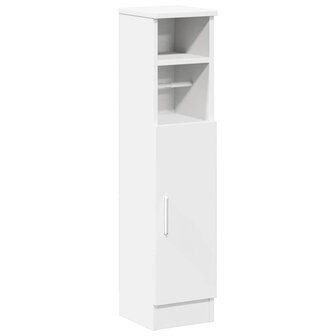Badkamerkast met rolhouder 20,5x22x90 cm wit 2