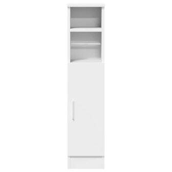Badkamerkast met rolhouder 20,5x22x90 cm wit 4