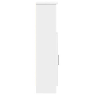 Badkamerkast met rolhouder 20,5x22x90 cm wit 6
