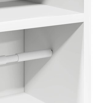 Badkamerkast met rolhouder 20,5x22x90 cm wit 9