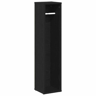 Badkamerkast met rolhouder 20,5x20x90 cm zwart 2