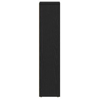 Badkamerkast met rolhouder 20,5x20x90 cm zwart 5
