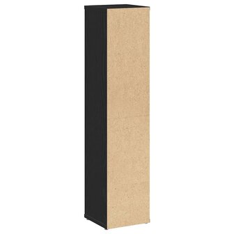 Badkamerkast met rolhouder 20,5x20x90 cm zwart 6