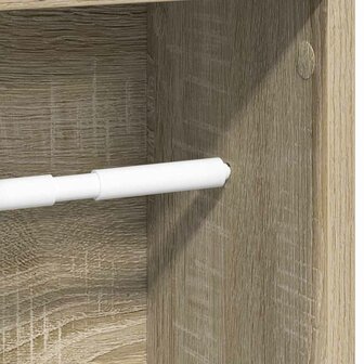 Badkamerkast met rolhouder 20,5x20x90 cm sonoma eikenkleurig 7