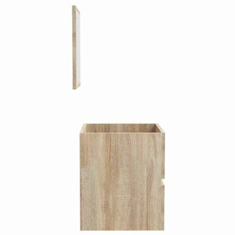 Badkamerkast met spiegel bewerkt hout sonoma eikenkleurig 7