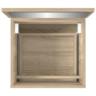 Badkamerkast met spiegel bewerkt hout sonoma eikenkleurig 8