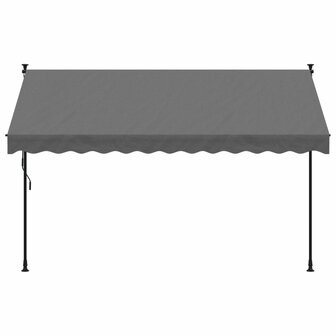 Luifel uittrekbaar 300x150 cm stof en staal antracietkleurig 3