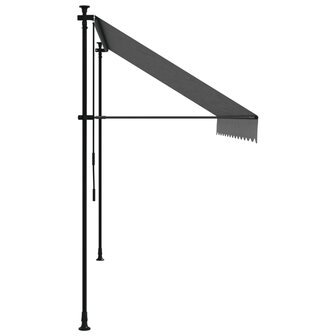 Luifel uittrekbaar 300x150 cm stof en staal antracietkleurig 4