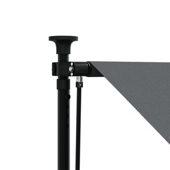 Luifel uittrekbaar 300x150 cm stof en staal antracietkleurig 8