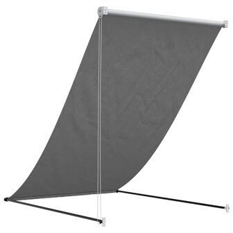 Luifel uittrekbaar 100x150 cm stof en staal antracietkleurig 5
