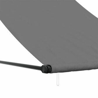 Luifel uittrekbaar 100x150 cm stof en staal antracietkleurig 7