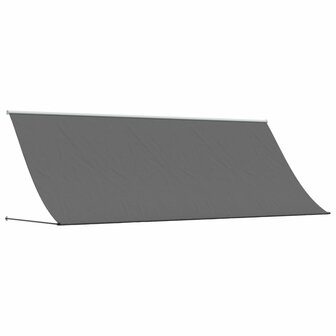 Luifel uittrekbaar 350x150 cm stof en staal antracietkleurig 2