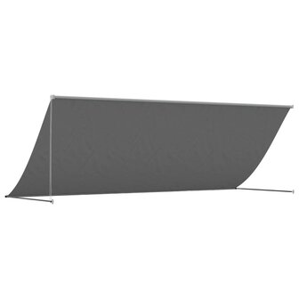 Luifel uittrekbaar 350x150 cm stof en staal antracietkleurig 5