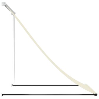 Luifel uittrekbaar 150x150 cm stof en staal cr&egrave;mekleurig 4