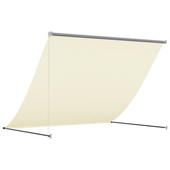 Luifel uittrekbaar 250x150 cm stof en staal cr&egrave;mekleurig 5