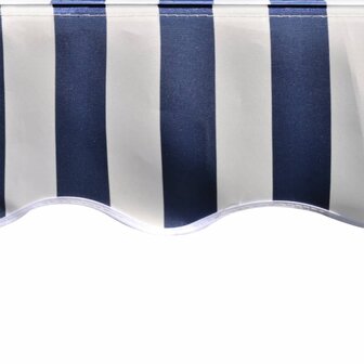 Luifeldoek 500x300 cm canvas blauw en wit 4