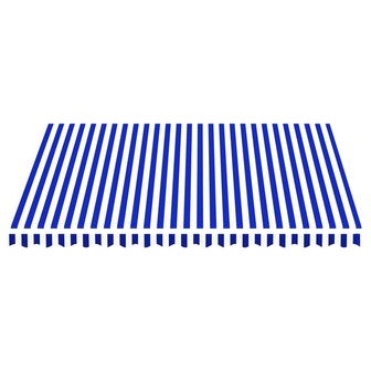 Vervangingsdoek voor luifel 4x3,5 m blauw en wit 3