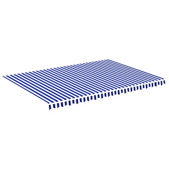 Vervangingsdoek voor luifel 5x3,5 m blauw en wit 2