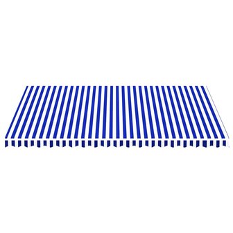 Vervangingsdoek voor luifel 5x3,5 m blauw en wit 3