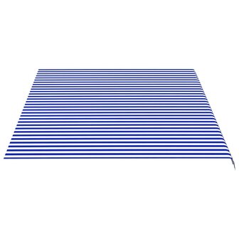 Vervangingsdoek voor luifel 5x3,5 m blauw en wit 4
