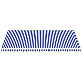 Vervangingsdoek voor luifel 6x3,5 m blauw en wit 3