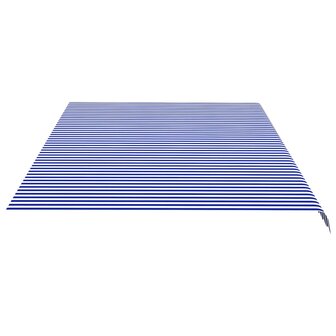 Vervangingsdoek voor luifel 6x3,5 m blauw en wit 4