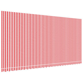 Vervangingsdoek voor luifel gestreept 6x3 m rood en wit 2