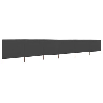Windscherm 6-panelen 800x80 cm stof grijs 1