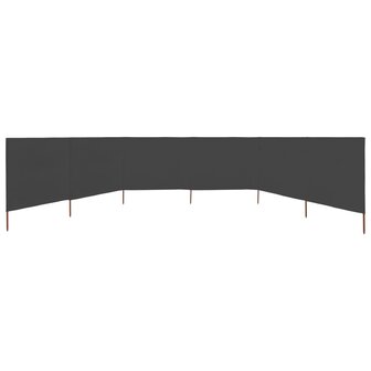 Windscherm 6-panelen 800x80 cm stof grijs 3
