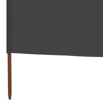 Windscherm 6-panelen 800x80 cm stof grijs 5