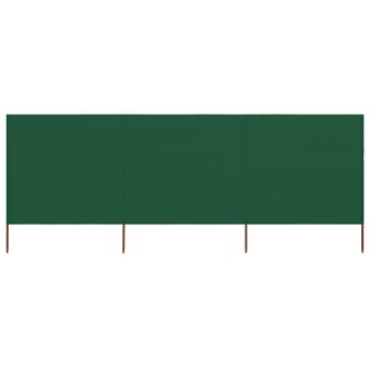 Windscherm 3-panelen 400x160 cm stof groen 1