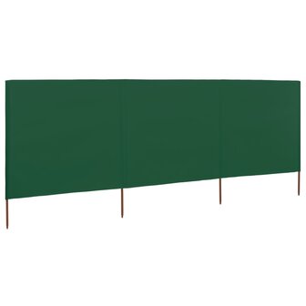 Windscherm 3-panelen 400x160 cm stof groen 2