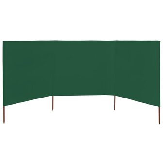 Windscherm 3-panelen 400x160 cm stof groen 3