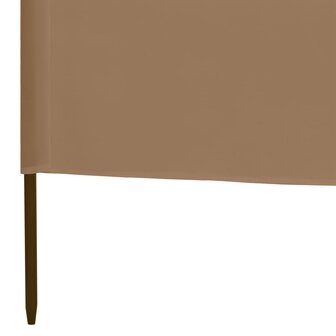 Windscherm 3-panelen 400x160 cm stof taupe 5