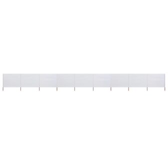Windscherm 9-panelen 1200x160 cm stof zandwit 1