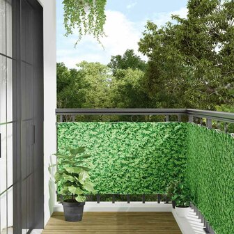 Balkonscherm plantpatroon 500x75 cm PVC groen 1