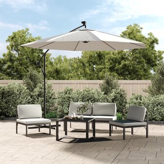 Vervangingsdoek voor zweefparasol 350 cm zandwit 1