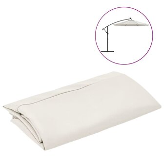 Vervangingsdoek voor zweefparasol 350 cm zandwit 2