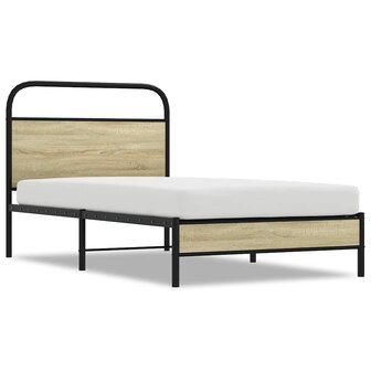 Bedframe zonder matras bewerkt hout sonoma eikenkleur 90x190 cm 2