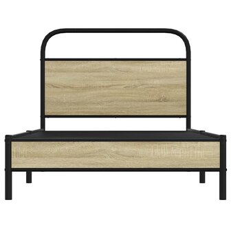 Bedframe zonder matras bewerkt hout sonoma eikenkleur 90x190 cm 5