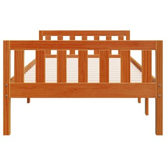 Kinderbed zonder matras massief grenenhout wasbruin 75x190 cm 6
