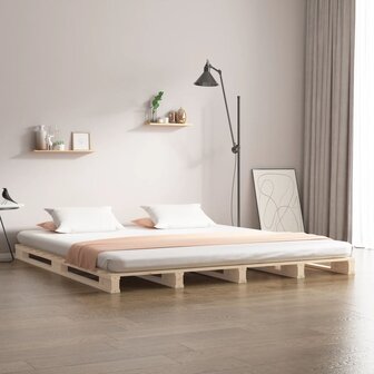 Palletbed massief hout 180x200 cm 1