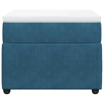 Boxspring met matras fluweel donkerblauw 100x200 cm 4